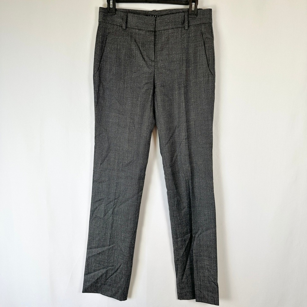Theory Women's Dress Pants Womens 4 100% Wool Straight Leg Business Minimalist